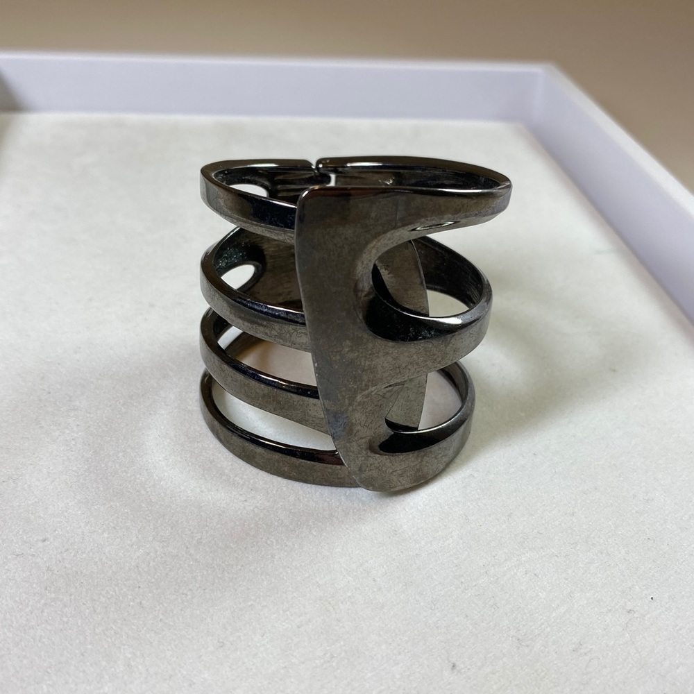 Hematite Statement Clamp Bracelet - image 2